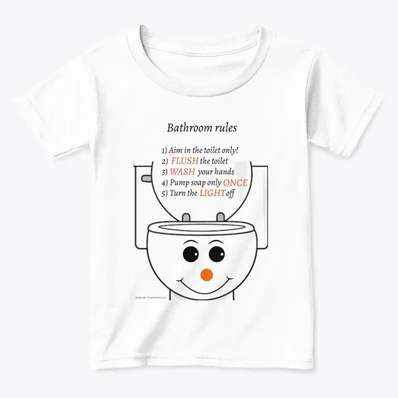 bathroom rules tee