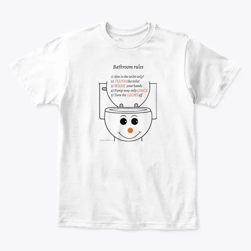 bathroom rules tee